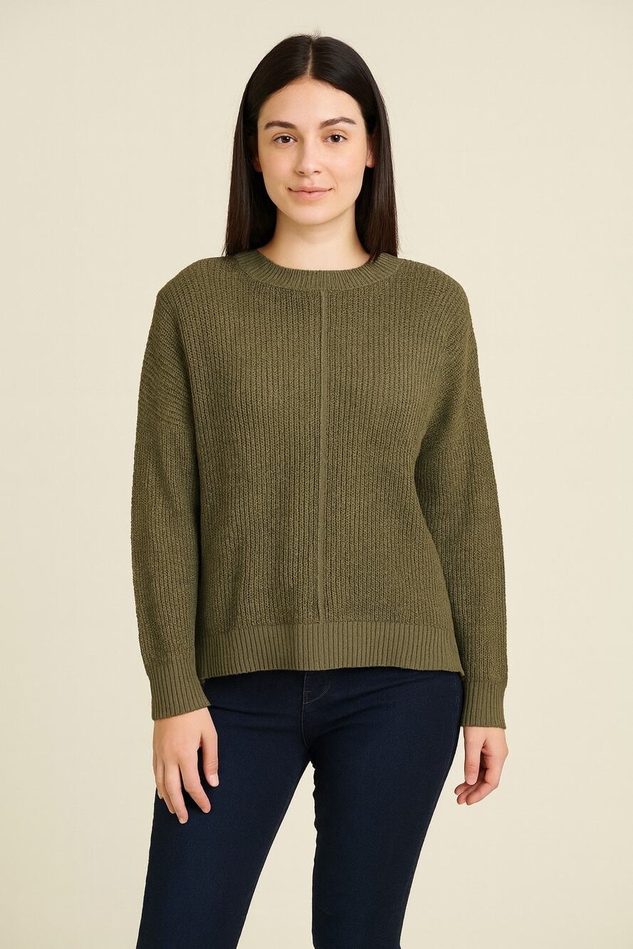 Sweet Romeo NWT Size M Cozy Thermal Pullover Top Long Sleeve Loden Olive Size M